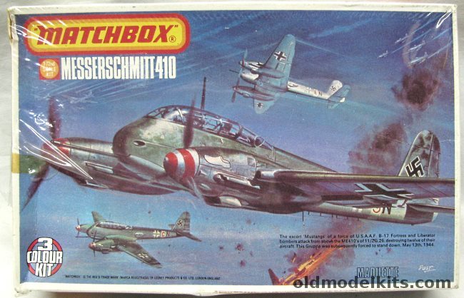 Matchbox 1/72 Messerschmitt Me-410  Hornet  - 11/ZG.26 'Hortst Wessel' May 1944 / 1 Staffel 'Edelweiss' Kampfgeshwader 51 Beauvais France February 1944, PK-113 plastic model kit